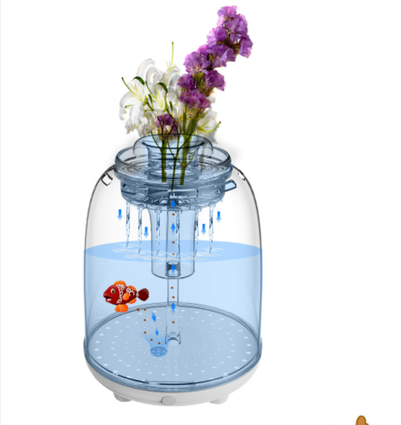 Supplies Mini Table Top Home Ecological Filter Landscaping Aquarium Aquaponics System For Fish And Vegetable Goldfish Tank