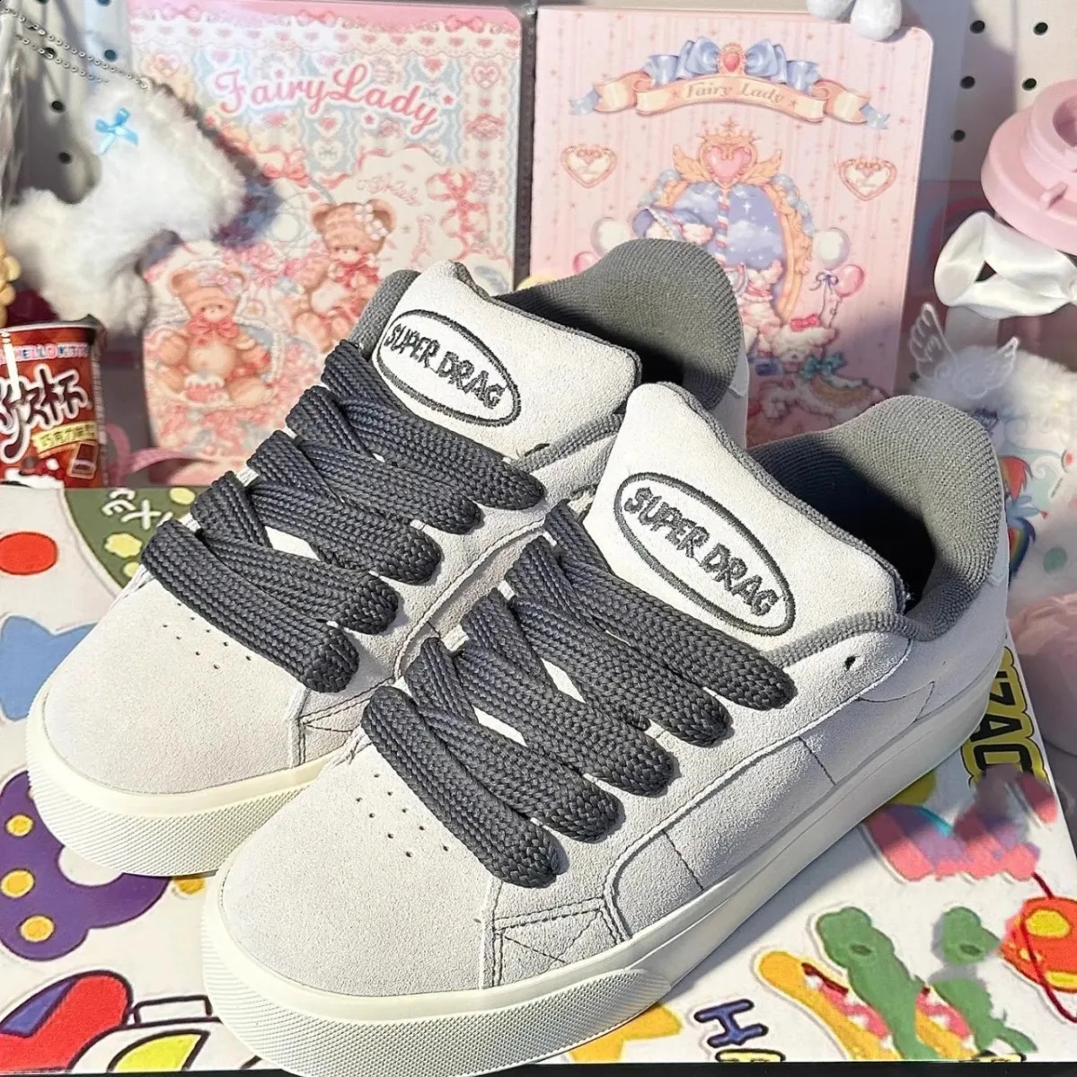 Women Casual Shoes Fashion Low Cut Lace-Up Leisure Sneakers Outdoor Comfortable Non-Slip Female Flats Trainers 35-40 241015