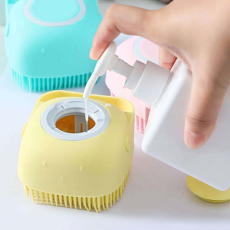 Dog Bath Massage Brush Soft Silicone Pet Shampoo Massager Brush Puppy Cat Shower Comb Bathroom Grooming Tool Pet Accessories