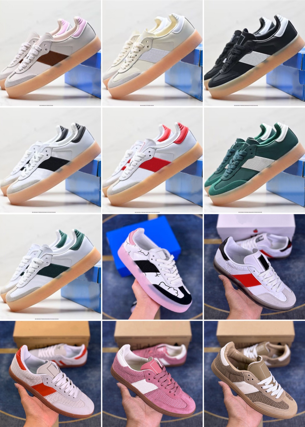 (order as per picture shows) Fashion Men's Women's Sneakers German Trainers Designer Sneakers Kicks Runners Casual Shoes 27810 29008