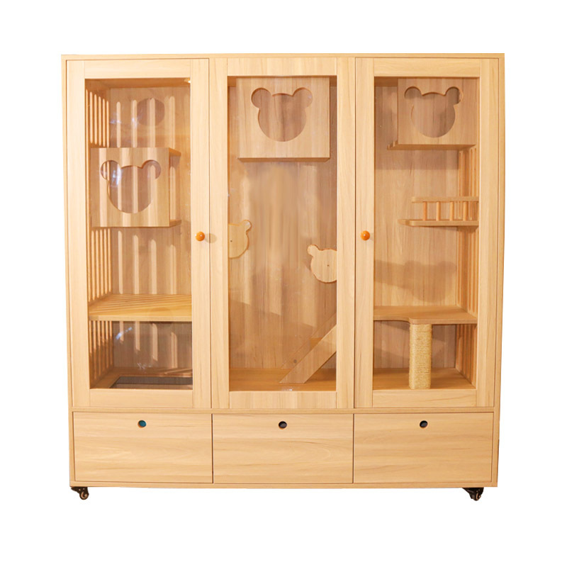 Best Quality yellow cat cage cat villa large indoor large pet houses & furniture
