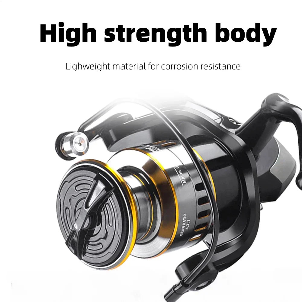 High quality metal wire spool fishing rotating reel used for Carp ball bearings HE7000 cup sea shovel 241015