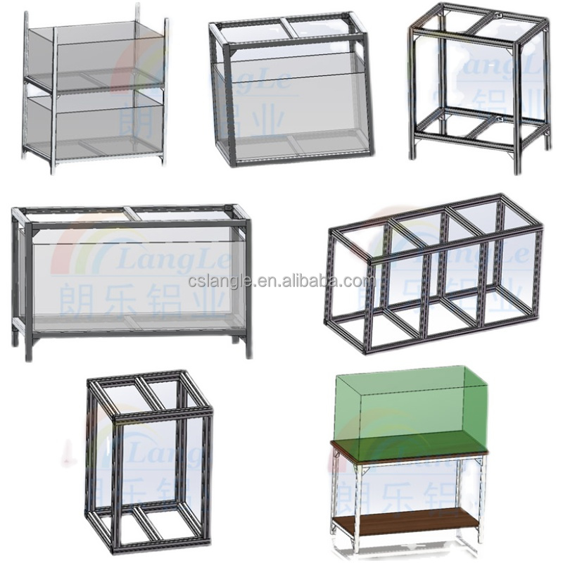 Fish tank aluminum rack living room metal rack wrought iron storage rack steel cabinet storage shelf table base