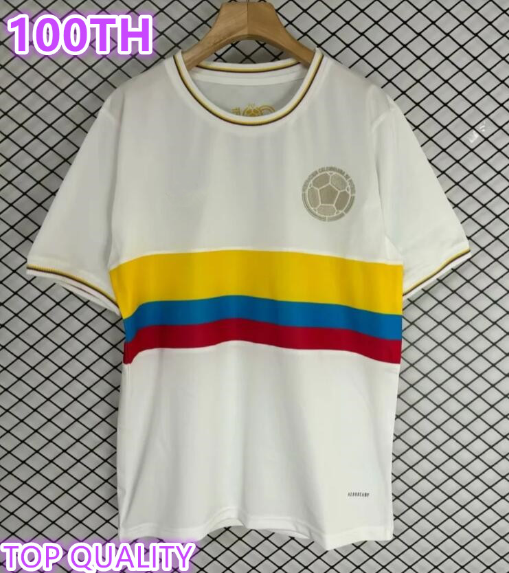 24 25 ColOMbiA 100 years Soccer Jerseys 2024 CoLomBIa 100th anniversary National Team Football Shirt Home Away Set Camisetas 2025 Copa America D.VALOYES jersey