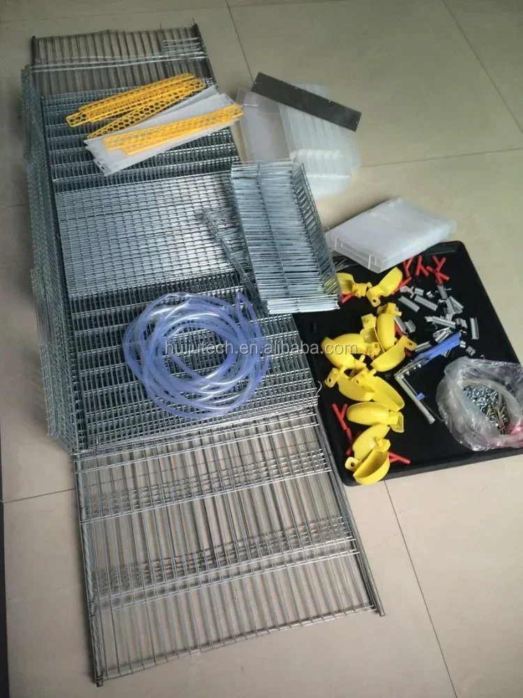 Vertical Quail Cage 300-400 Quail Capacity Encrypted Galvanised Ladder Type Brooder Cage Automatic Feeding Egg Collector