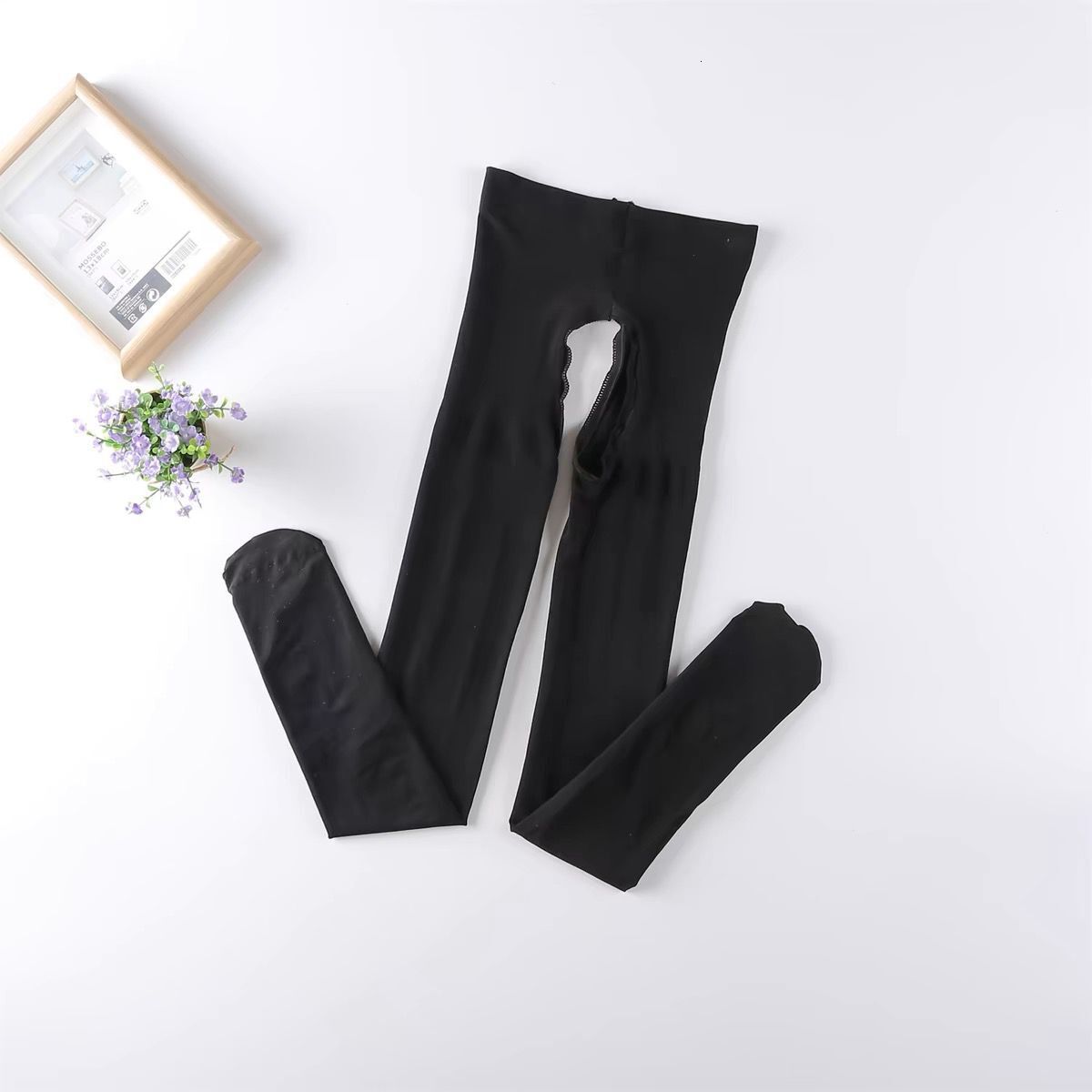 2025 New Autumn Winter Women s Open Flesh Tight Pants Bare Legs Medium Thick fashion Plus Size Pound Thick Wool Anti Hook Silk Pantyhose