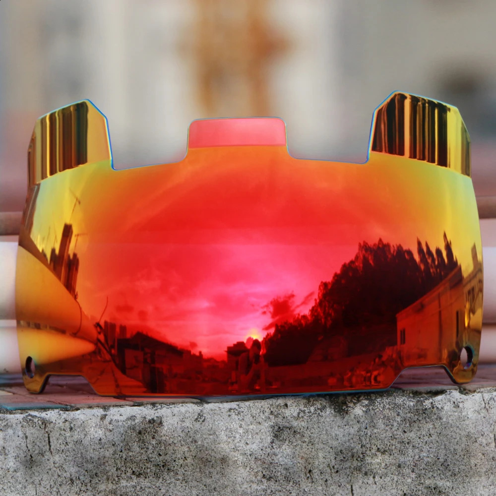 Universal Fit American Football Helmet Visor Rugby Rainbow Chrome Tinted Eye Shield Visors with Clips 241015