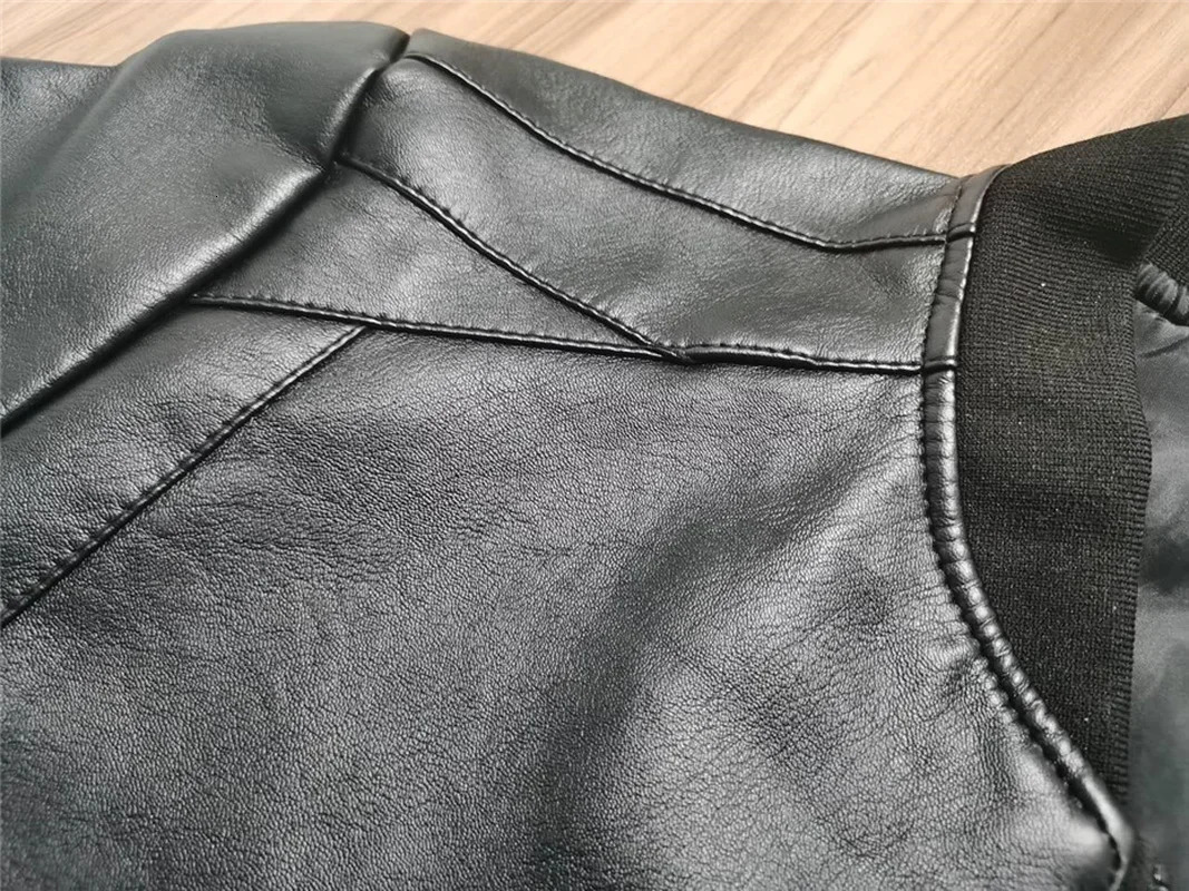 Plus Size 8XL 7XL Winter Leather Jacket Coat Men Bomber Motorcycle PU Causal Vintage Black Biker Pocket Zipper Jackets y240930