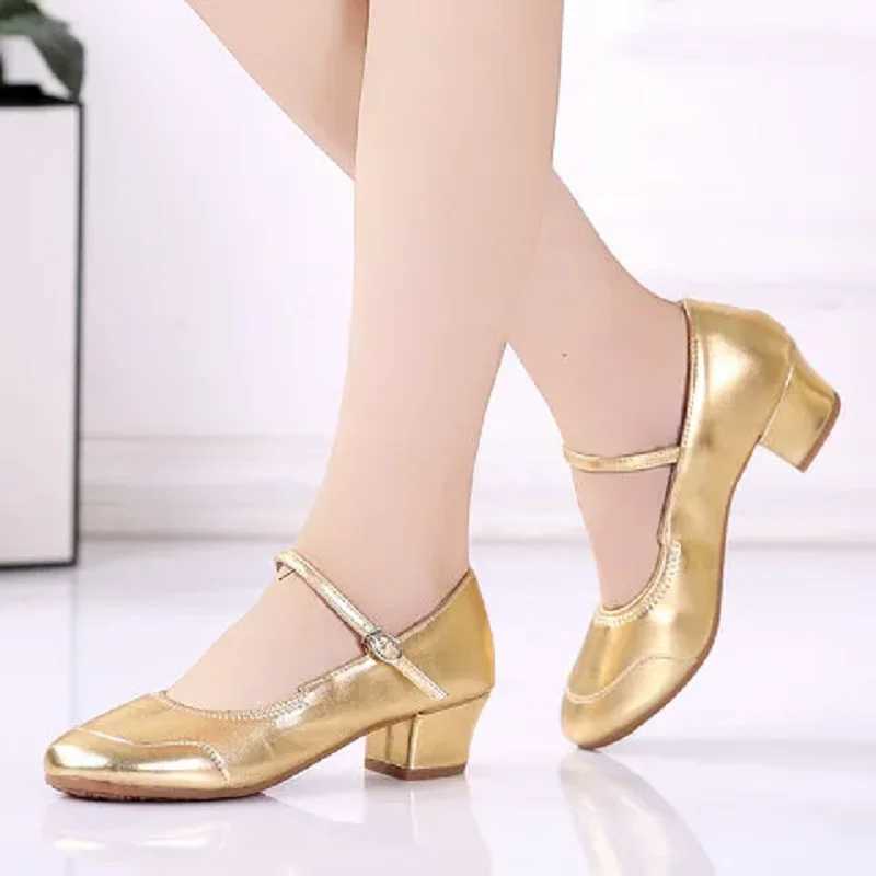 Womens Fashion Plus Size High Quality Lightweight Gold High Heels Ballet Shoes Womens Silver Buckle with Summer Shoes B99 Y241023