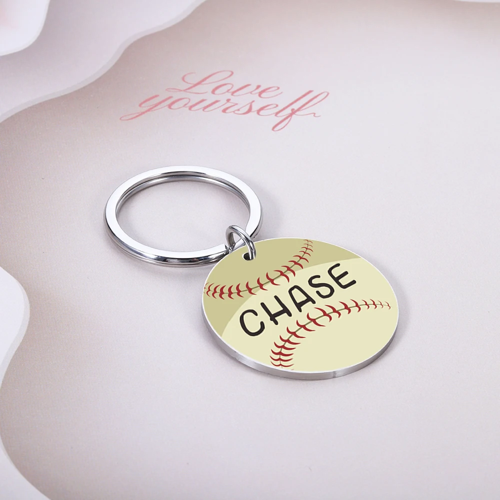 Customized Dog Collar Tag Baseball Pendant for Dog Medal Stainless Steel Personalized Name Number Kitten Puppy Accessories