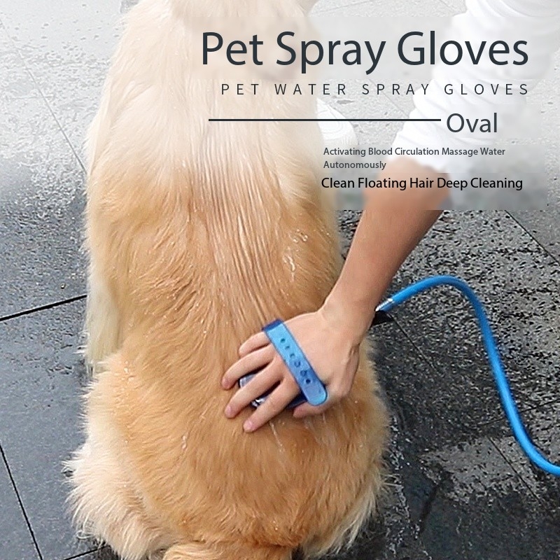Pet Spray Glove Sprinkler Shower Summer Outdoor Dog Cleaning Supplies Silicone Bathing Gloves Spray Water Pet Massager
