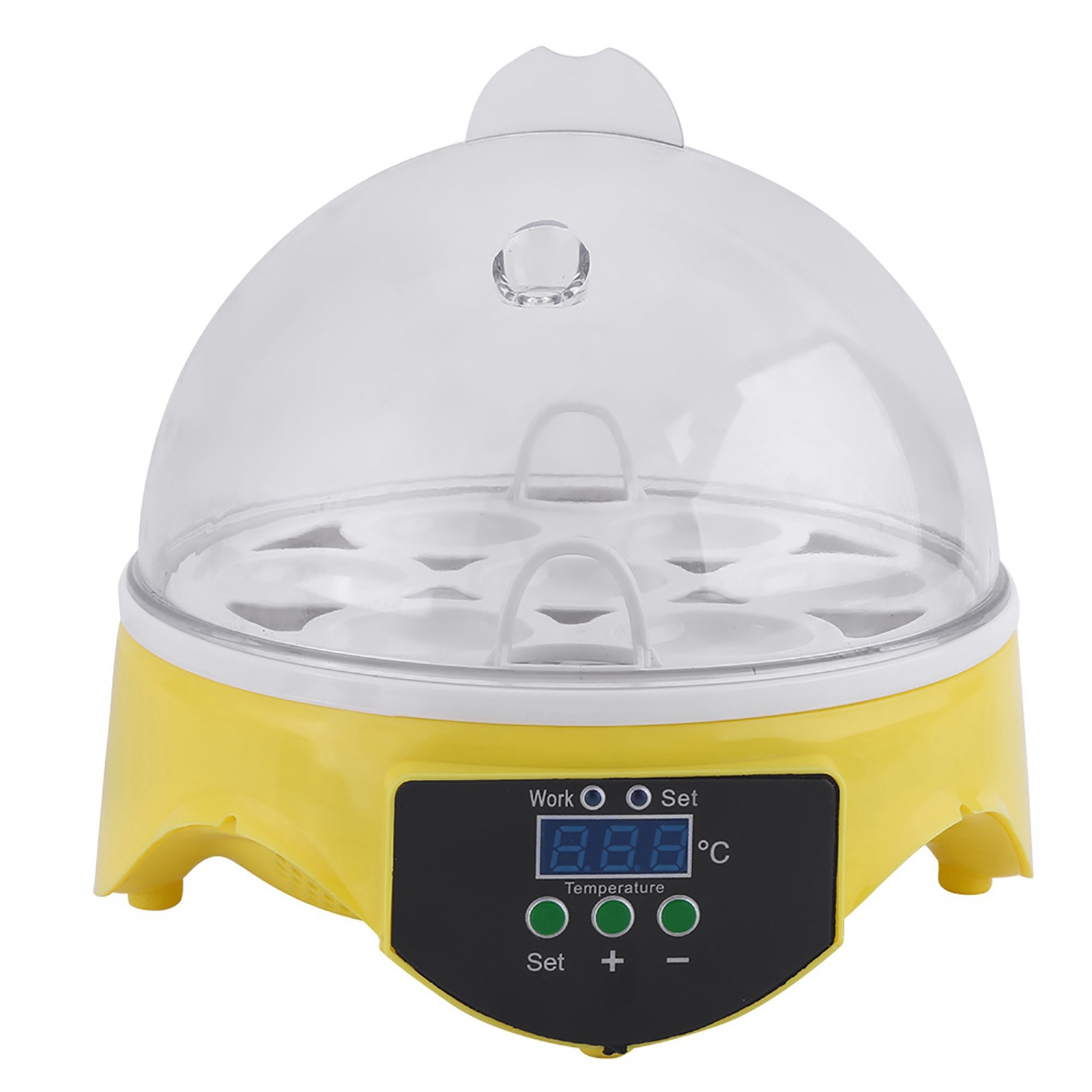 7 Eggs Digital Clear Manual Turning Incubator Hatcher Temperature Control Duck Bird