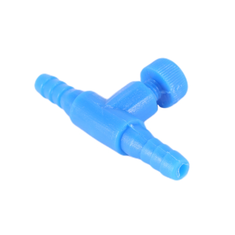40 Pieces Plastic Aquarium Fish Tank 2 Way Air Pump Control Valves, Blue