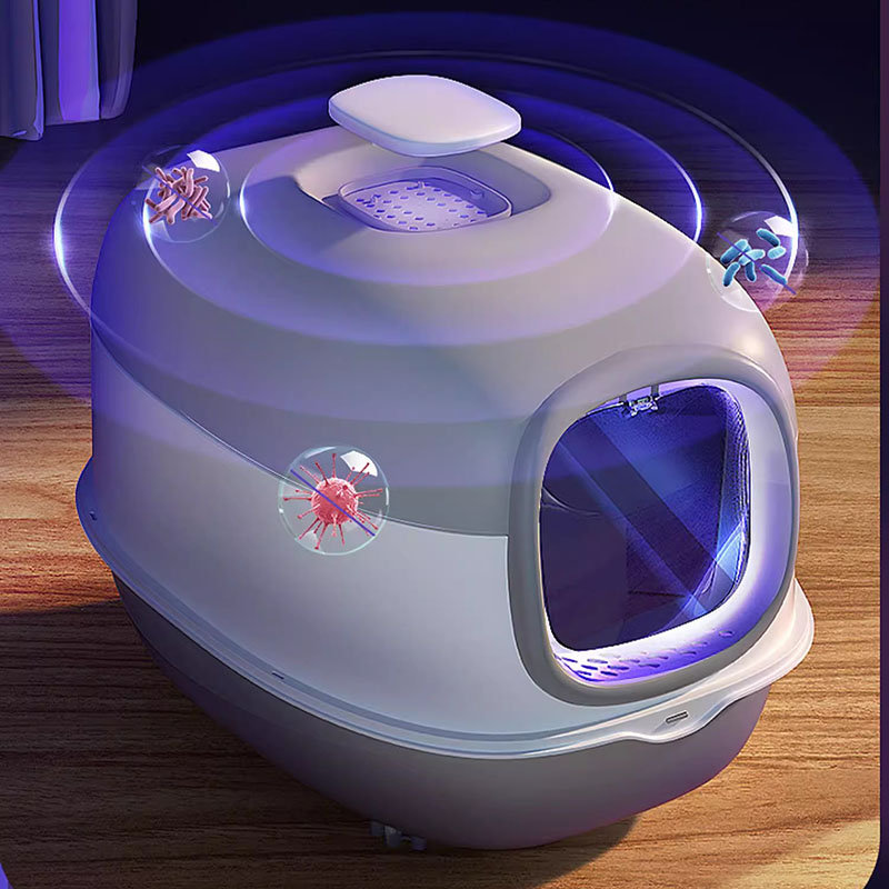 Automatic Cleaning Cat Litter Box Large Portable Scraper Cute Basket Villa Door Cat Toilet Feeder Arenero Para Gato Pet Products
