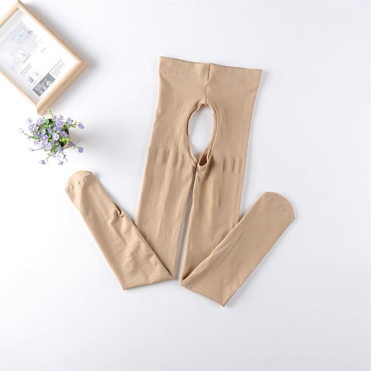 2025 New Autumn Winter Women s Open Flesh Tight Pants Bare Legs Medium Thick fashion Plus Size Pound Thick Wool Anti Hook Silk Pantyhose