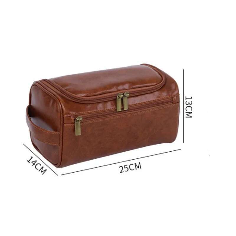 2025 NEW Vintage Toiletry Men Bag Travel Necessary Business Cosmetic Makeup Cases Male Hanging Storage Organizer Wash Bags zhanyishengli