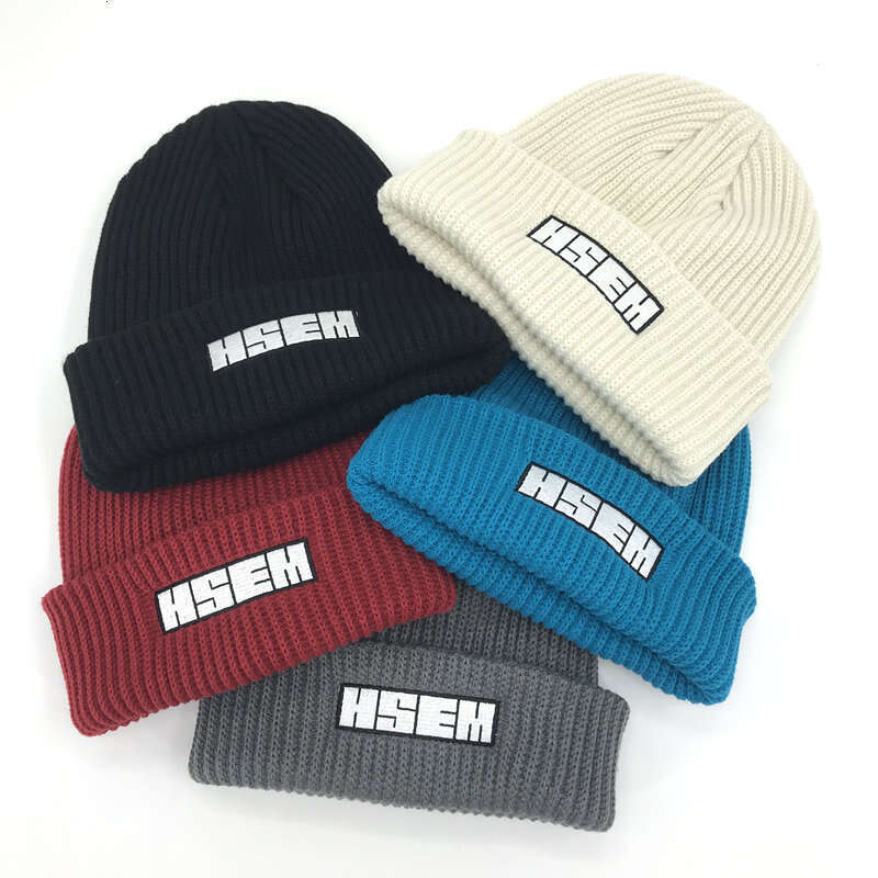 cap bonnet one Own Embroidery s Hat beanie Hats Your Beanies Classic Knitte Winter Outdoor Warm Beanie Claic