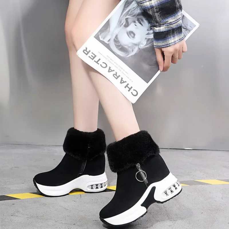 Plush Warm Women Winter Faux Suede Womens Snow Female Causal Shoes Soft hot Cushion Woman Sneakers Zipper Ankle Boots Z241016
