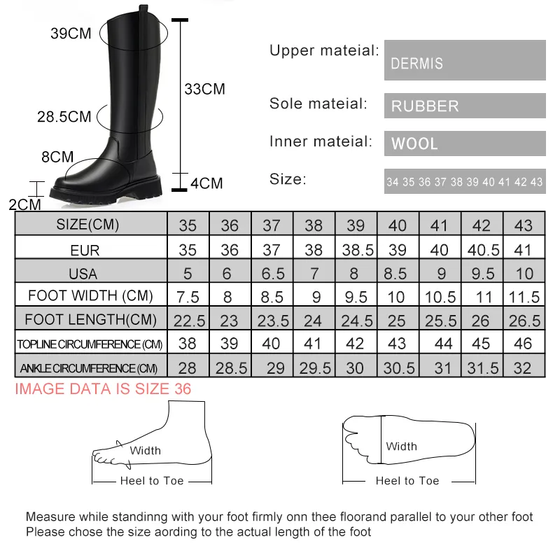 Winter Womens Boots Female Genuine Leather Over The Knee New Wool Warm Boot High Platform Large Size 41 42 43 Women Snow Boots