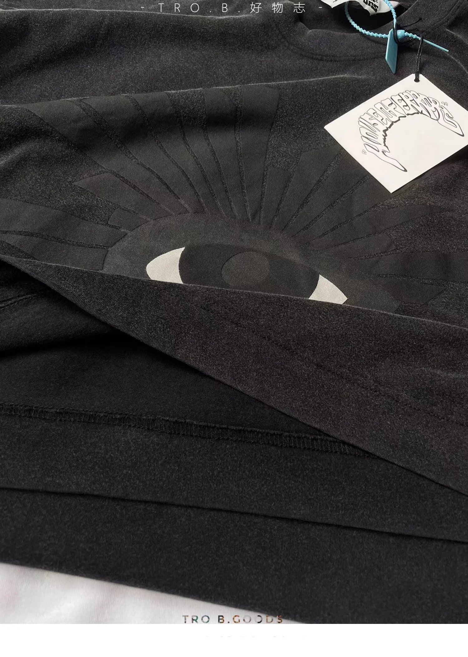 Oversize 2024SS Puff Print House Of Errors Eye Tee Men Women T-shirt High Street Vintage Black Short Sleeve Cotton Tops 241015