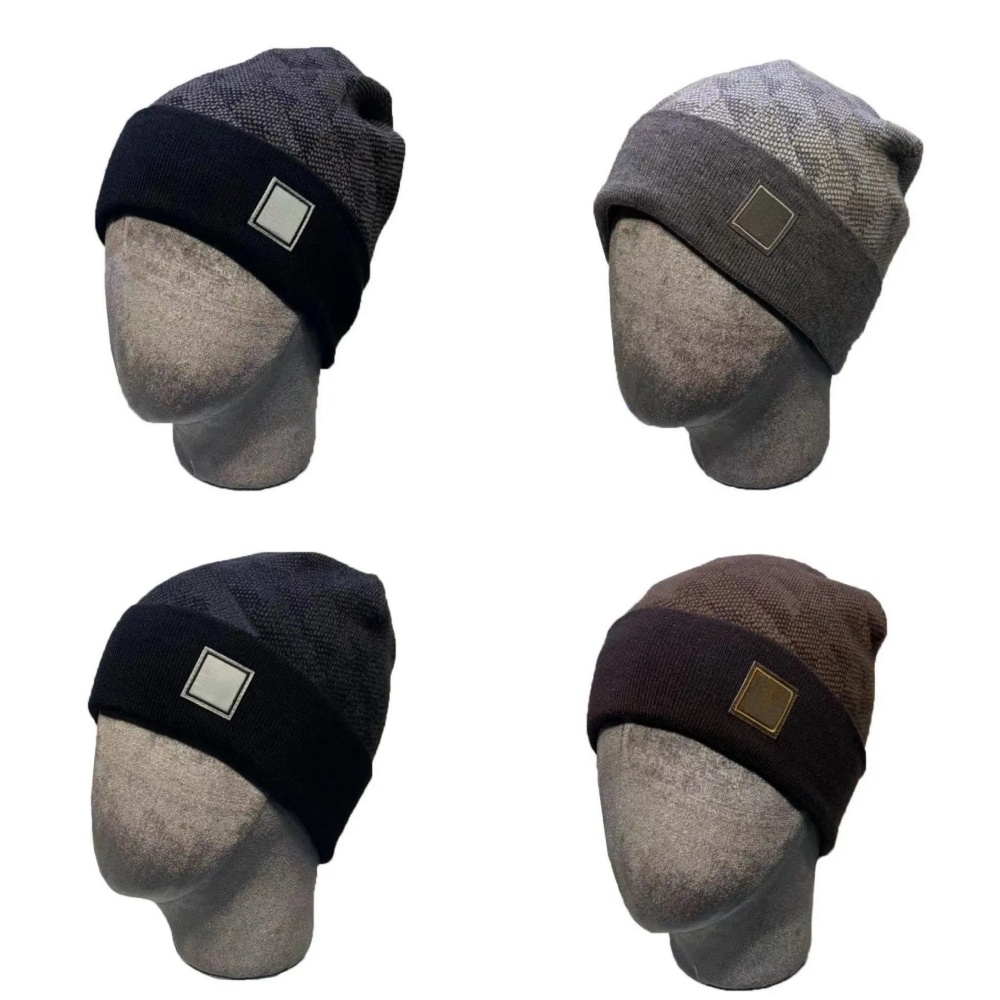 Luxury Fashion Skull Caps Hats Beanie Warm In Autumn And Winter Checked Embroidered Unisex Blending Resort Classic Letter Womens Mens Hat Gloves Accessories Gift