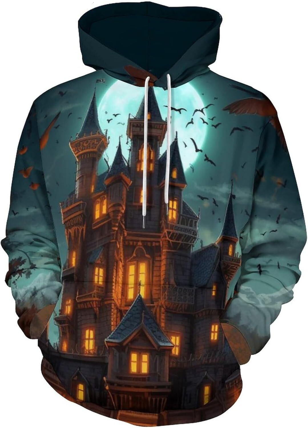 Hoodie for Mens Womens Unisex Psychedelic Pumpkin Lantern Hoodie 3D Print Death Skull Pumpkin Pattern Sweatshirt Hoodie Graphic Hoodies sweatshirt Fas