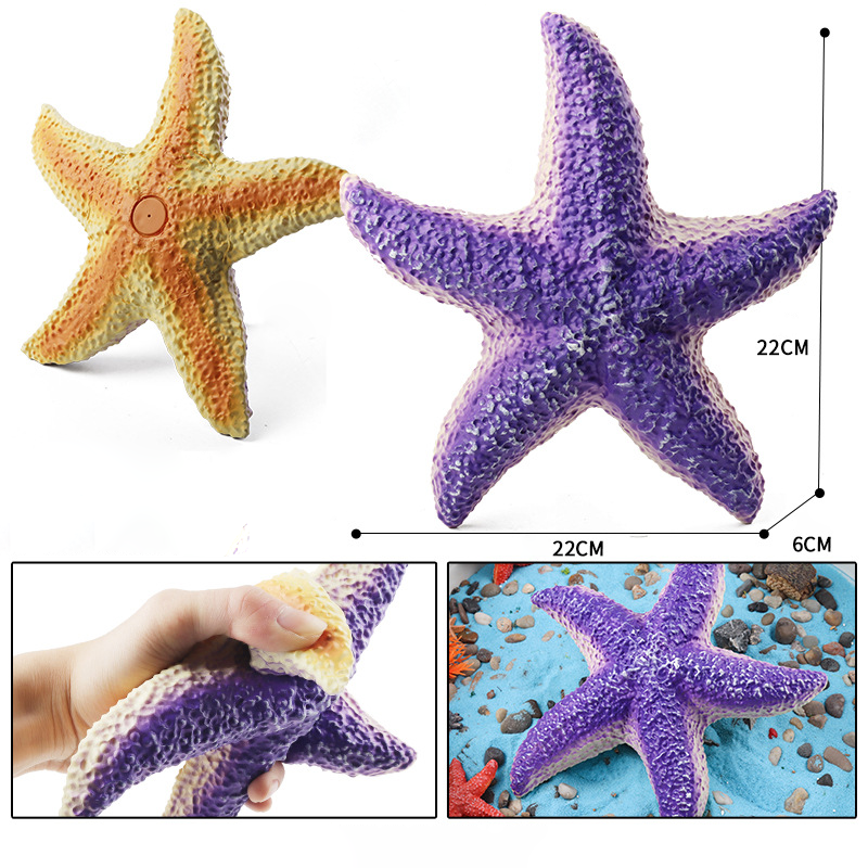 Eco-Friendly Sea Life Ornament Large Soft Plastic Starfish Sculpture for Kids Aquariums and Craft Projects
