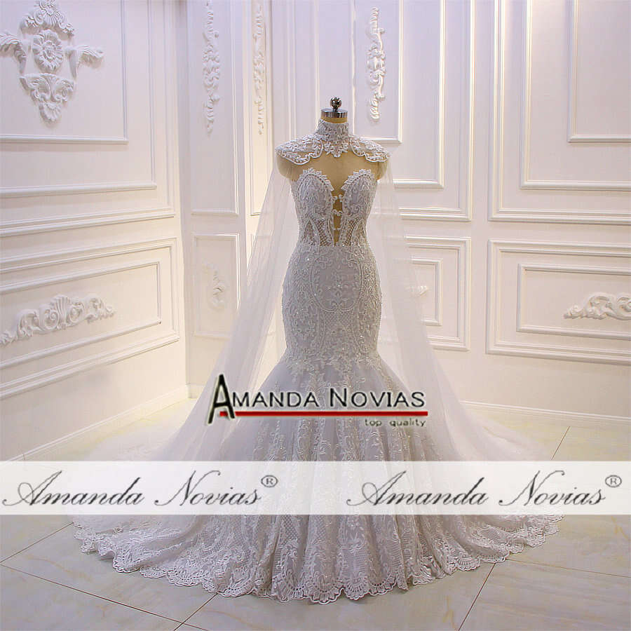 New Design Mermaid Wedding Dress With Cape