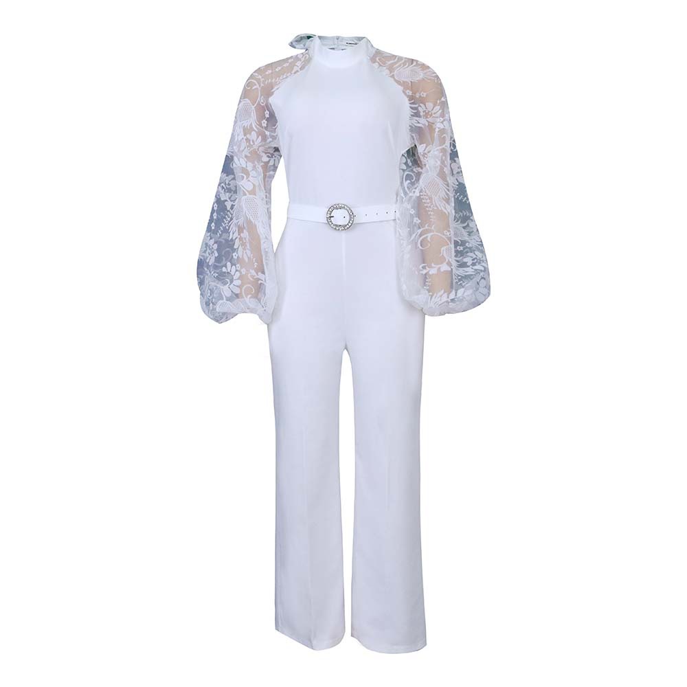 2025 spring new long sleeved high waisted elegant temperament sexy jumpsuit European and American jumpsuit B1-D250