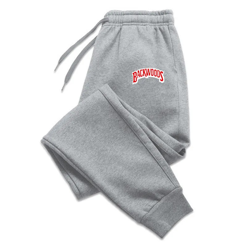 BACKWOODS Print Fleece Sweatpants Warm Jogging Pants PacksMale Outdoor Trousers Trouse Spring Autumn 241009
