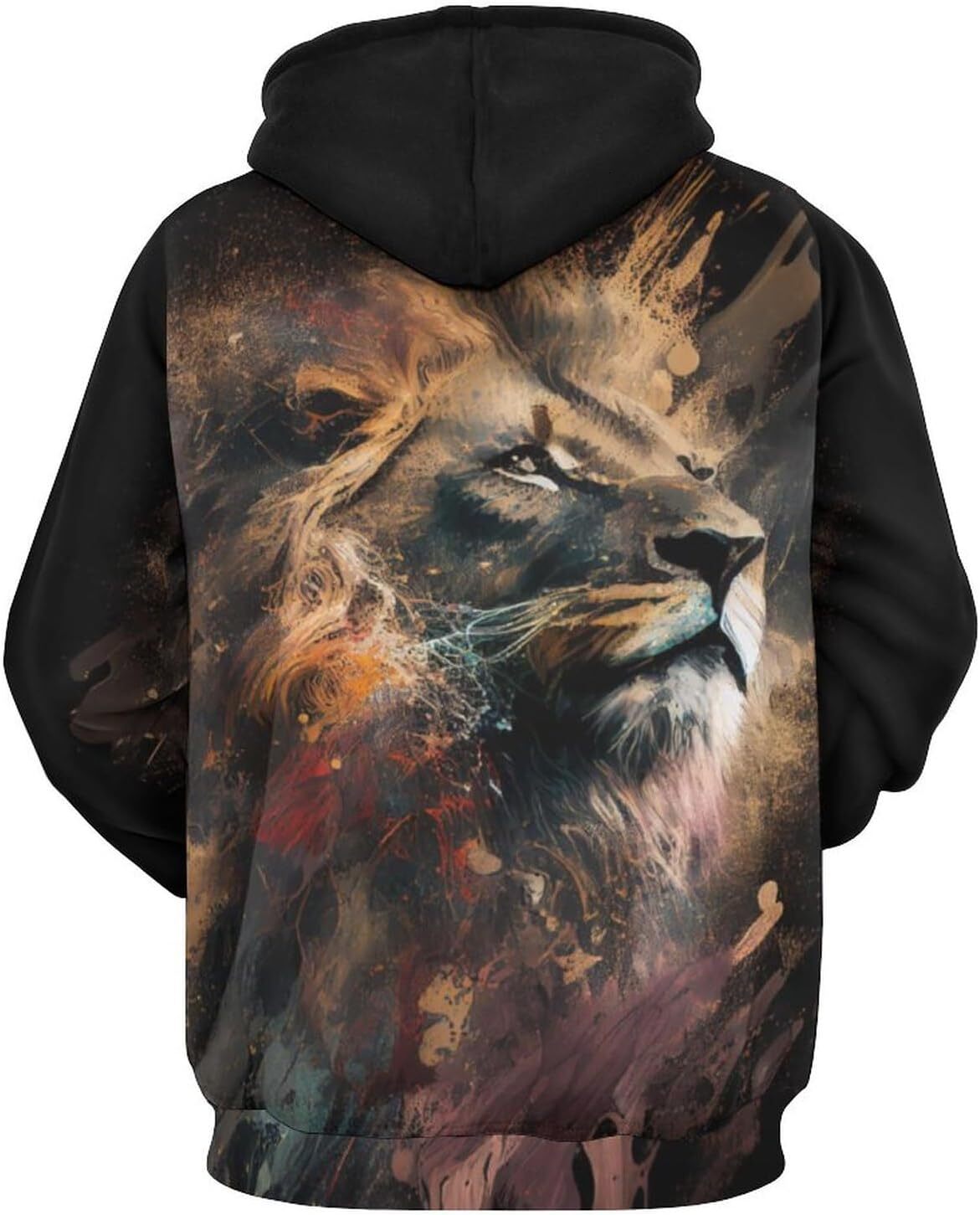 Hoodie for Mens Womens Mens Novelty Tie Dyed Animal Pattern Hoodie Lion Leisure Sweatshirt Hoodie Graphic Hoodies sweatshirt Pullover Long Sleeve