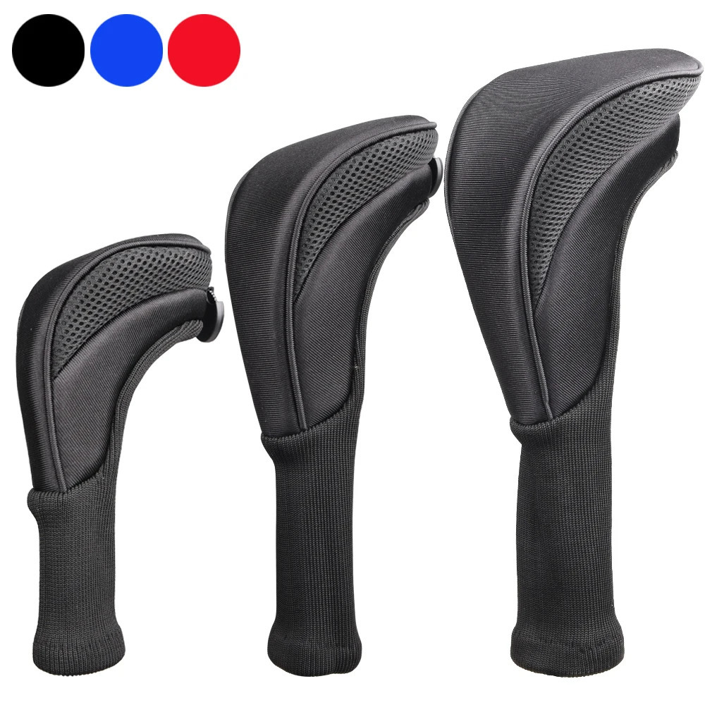 3 pieces/set long neck golf club head cover wooden driver protection head cover number of golf course head cover golf accessories 241016