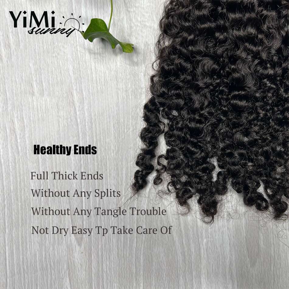 3C 4A Burmese Curly Bundles Malaysia Human Hair Weft For Women 3pcs Curl Extension Deals Full Head Yimisunny