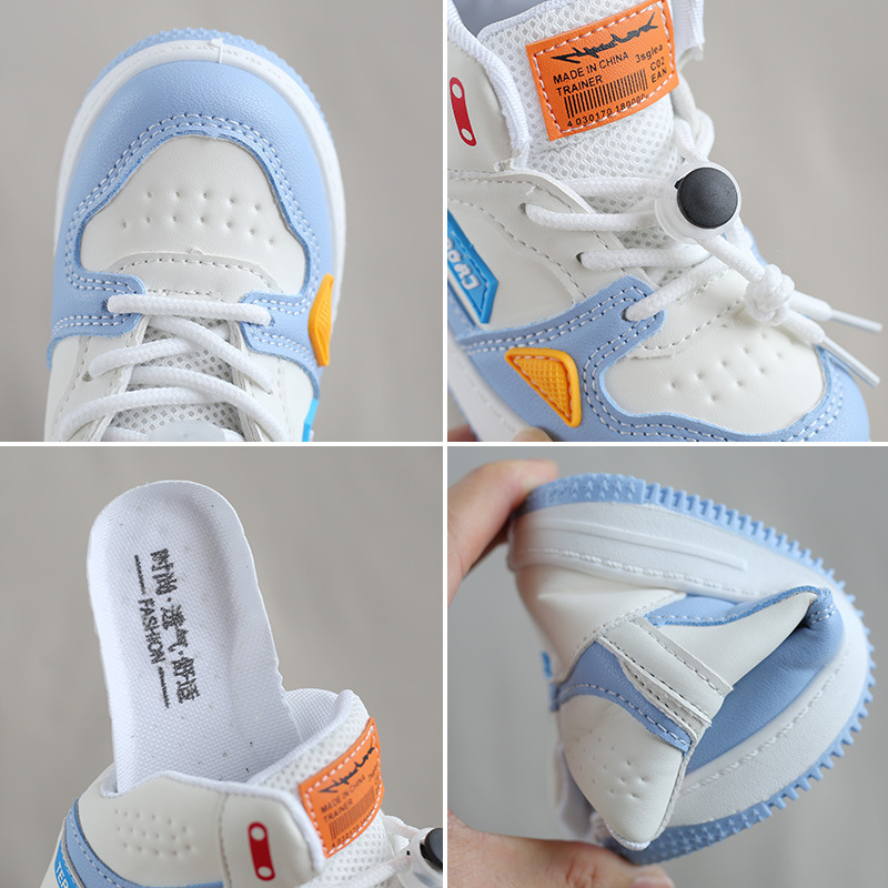 Kids Sport Shoes Children High Top Basketball Trainers Cutefeet for Boys Girls Toddler School Sneakers Sizes 21 - 32