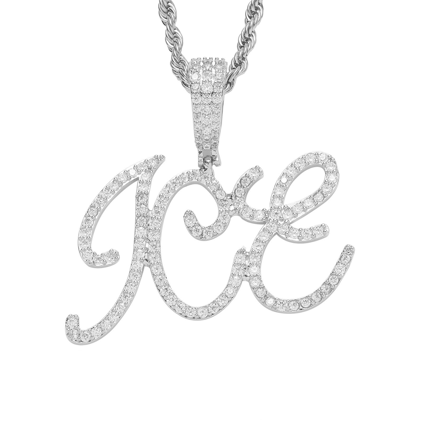 Custom A-Z Letters Name Pendant Necklace 18k Gold Plated Jewelry Women Men Gift