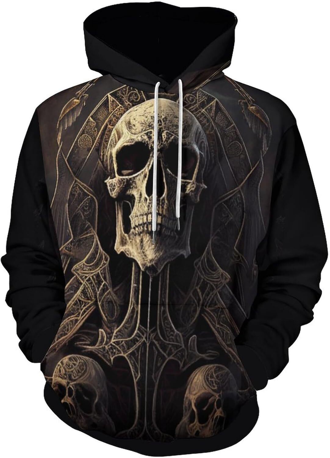 Hoodie for Mens Womens Mens Skull Hoodie 3D Printing Novelty Crown Skull Fashion Pattern Pullover Hoodie Graphic Fashion Trends