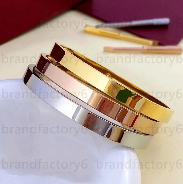 Luxury Bracelet Designer Jewelry Fashion Bangle 18K Gold Plated Titanium Steel Diamond for Women Men Bracelets Silver Classic Jewelrys Designers Accessories