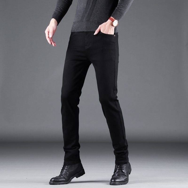 Autumn and Winter Stretch Mens Jeans Mens Style Straight and Versatile Denim Long Pants 241015