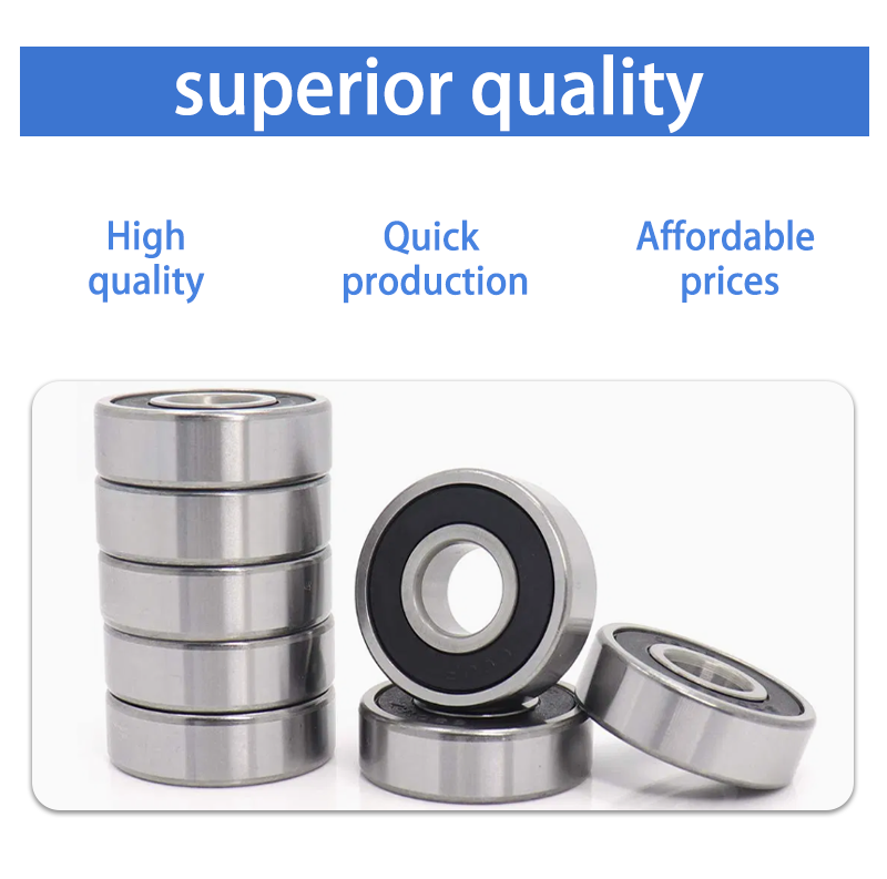 Zji Bearing China Factory 6301 Bearings 12mm ID 37mm Od 12mm Width 6301RS ABEC3 High Speed 6301 2RS Double Sealed Ball Bearings (10 Pack)
