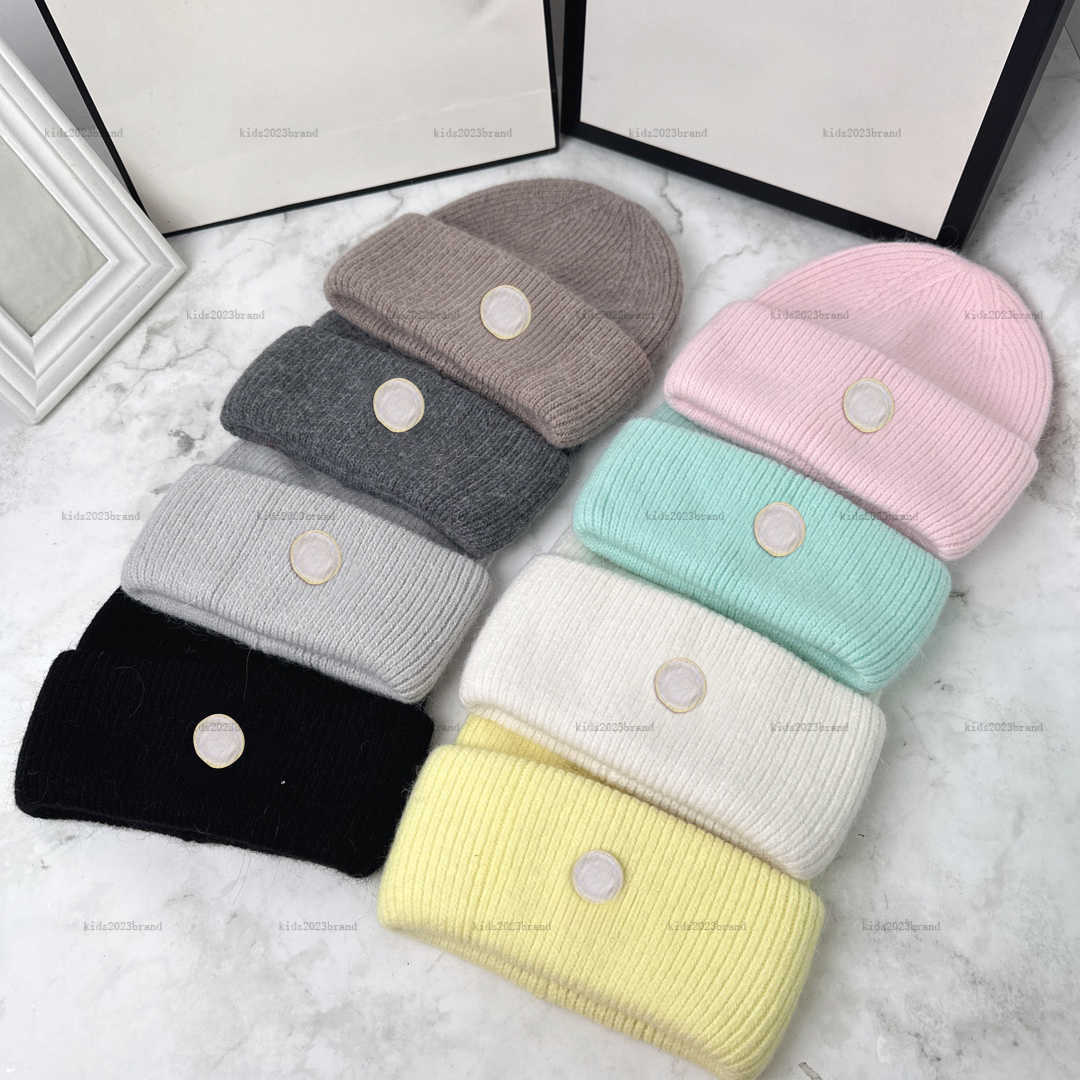 New baby Knitted caps Solid color Winter Hat kids fashion accesories children Crochet Hats Multi color optional cap