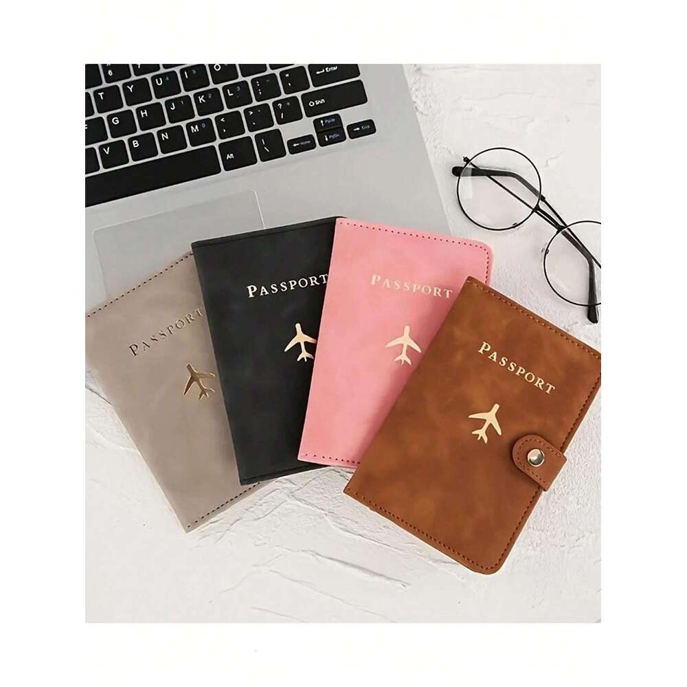 Passport Holder, PU Leather Passport Cover Slim Passport Wallet with Buckle, Portable Men Women Passport Case Travel Wallet Travel Pouch for Passport 