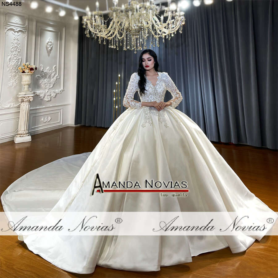 Satin Elegant Wedding Dress For Bride