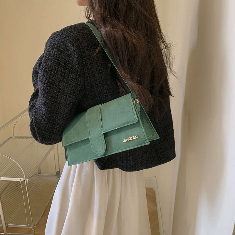 popular suede underarm new texture simple letter single shoulder diagonal cross versatile exquisite small bag d277