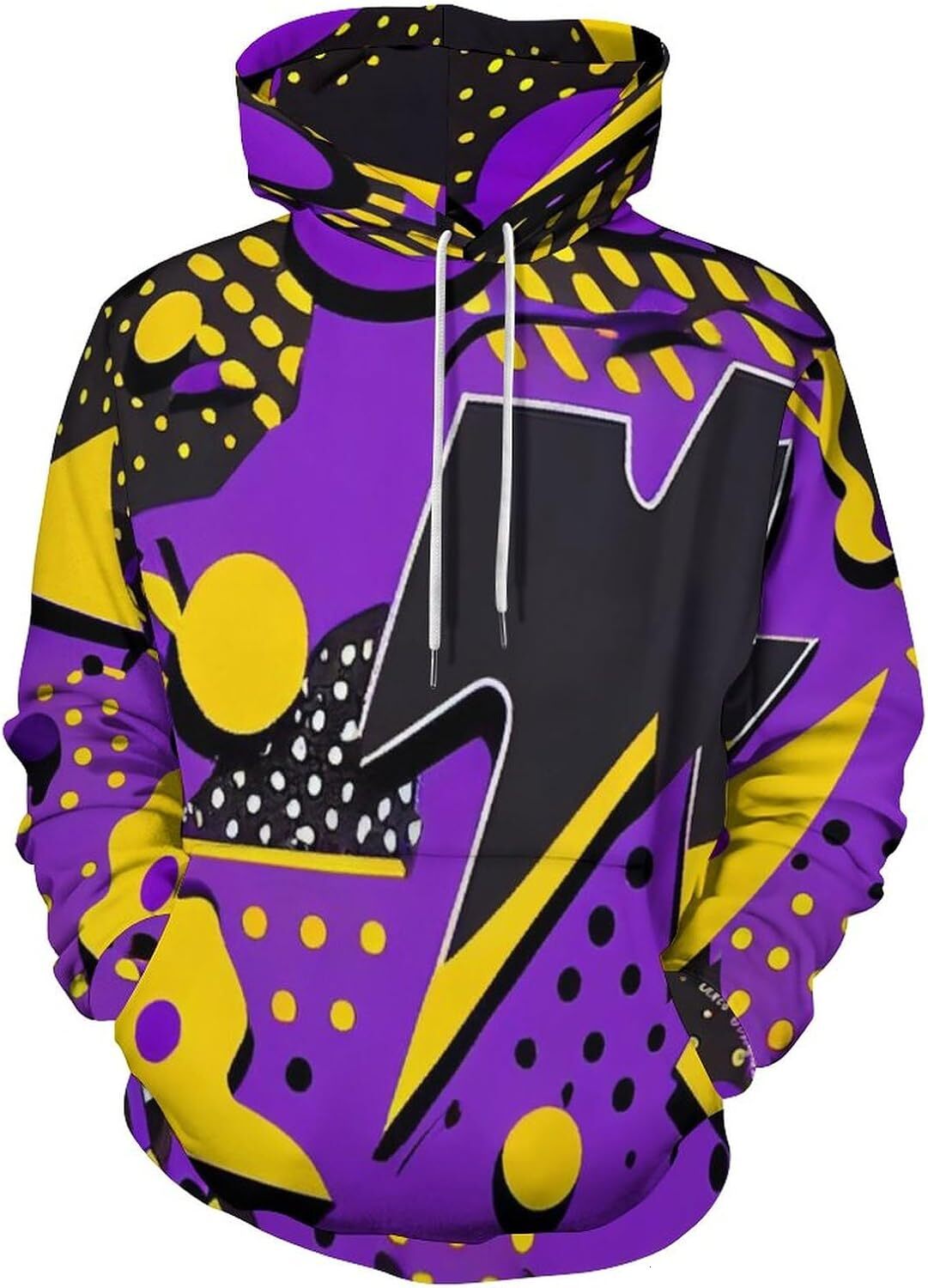 Hoodie for Mens Womens Mens Funny 80s 90s Aesthetic Style Hoodie 3D Art Geometric Pattern Printed Retro Long Sleeve Sweatshirt Hoodie Graphic Fashion 