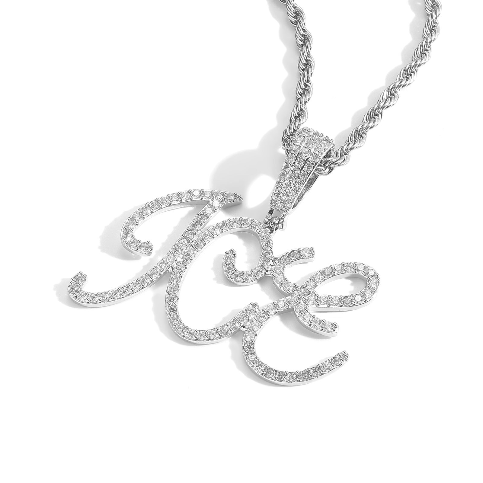 Custom A-Z Letters Name Pendant Necklace 18k Gold Plated Jewelry Women Men Gift