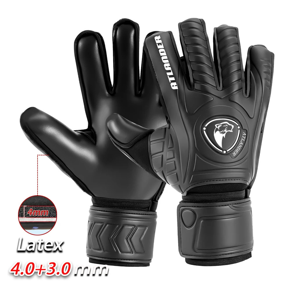 Kids Adults Finger Protection Goalkeeper Gloves Football High Quality Latex Guard Soccer Strong Grip Fingerave Save Goalie Glove w241015