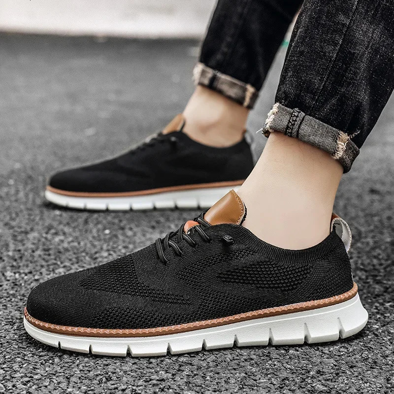 Men Casual Breeze Stylish Oxfords Fashion Formal Business Urban Shoes Male hot Non Slip Dress Sneakers for Party 241016