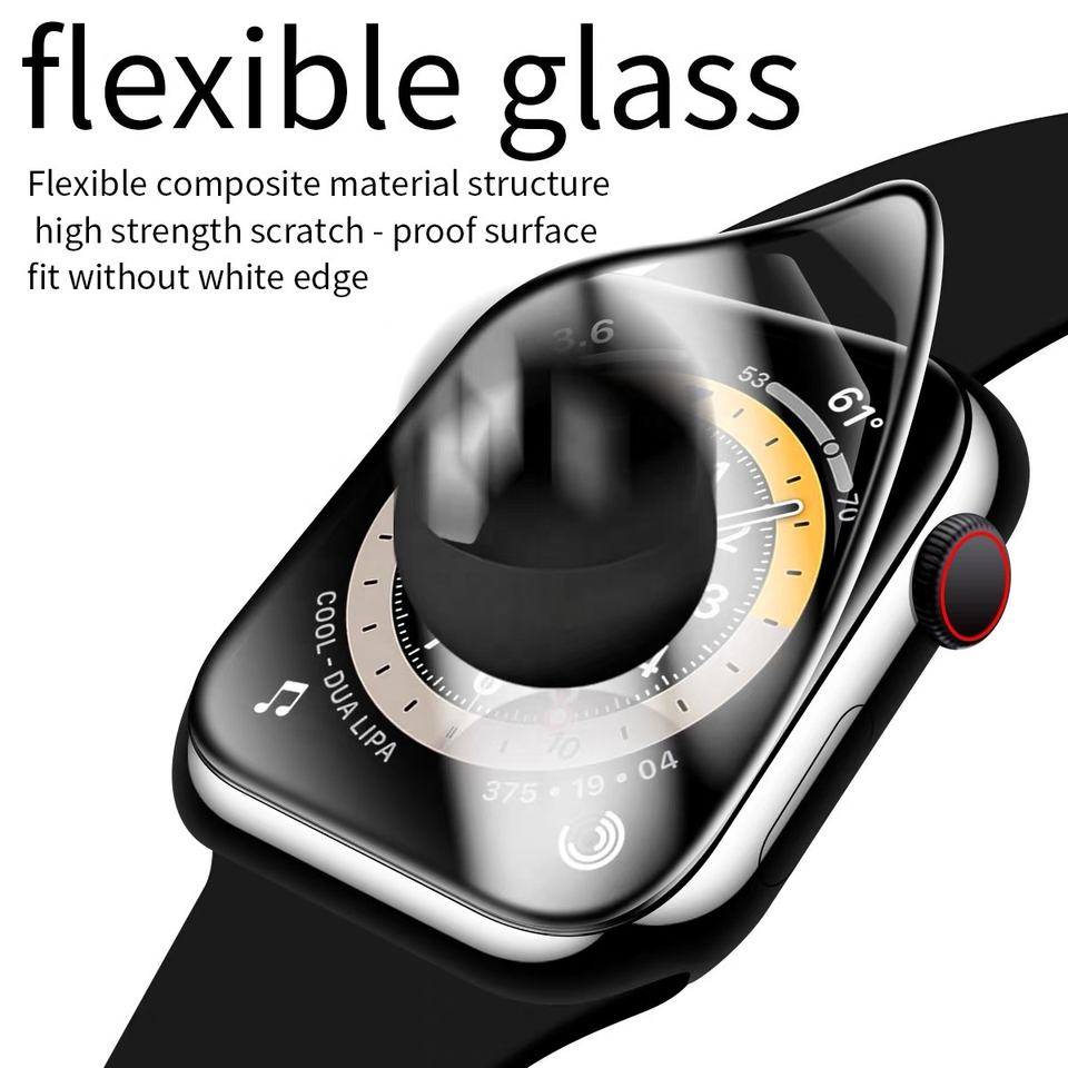 HD PET + PMMA Clear 3D Soft Curved Edge Film Full Coverage Screen Protector For Apple Watch iWatch S10 8 7 6 5 Ultra 38 40 41 42 44 45mm 46mm 49mm Wit