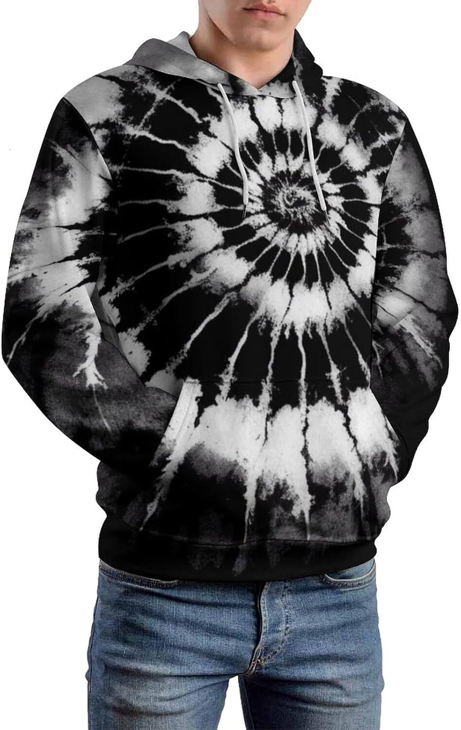Hoodie for Mens Womens Mens Funny Darkness Liquid Stripe Spiral Hoodies 3D Abstract Art Printed Trippy Long Sleeve Sweatshirt Hoodie Graphic Hoodies s
