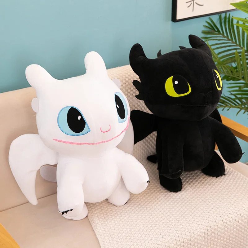 Big Toothless Dragon Body Pillow Cute Cartoon Dragon Plush Toy Soft Decoration Throwing Pillow Pad Anime Filling Doll Decoration 241016
